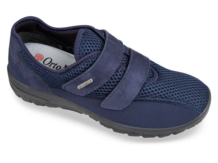 Ortopedické dámske topánky na suché zipsy modré