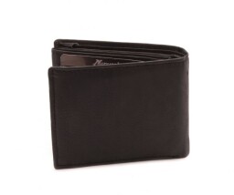 Čierna kožená pánska peňaženka 