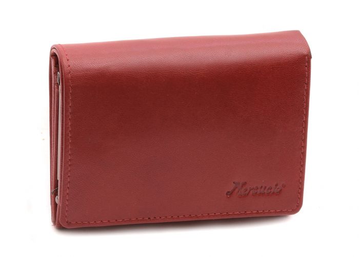 Červená dámska peňaženka z pravej kože