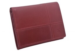 Červená kožená peňaženka s francúzskym mincovníkom
