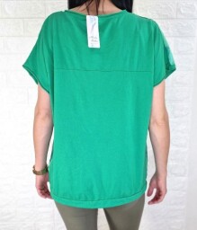 Dámske zelené volné tričko 
