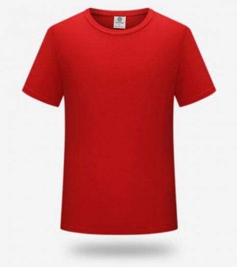 Červené tričko jednofarebné s krátkym rukávom UNI