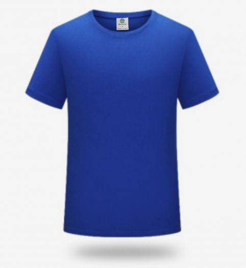 Modré tričko jednofarebné s krátkym rukávom UNI