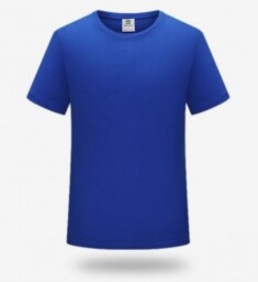 Modré tričko jednofarebné s krátkym rukávom UNI