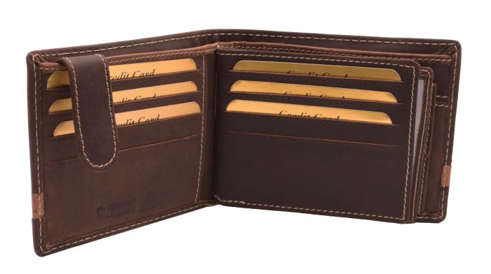 Pánska kožená hnedá peňaženka