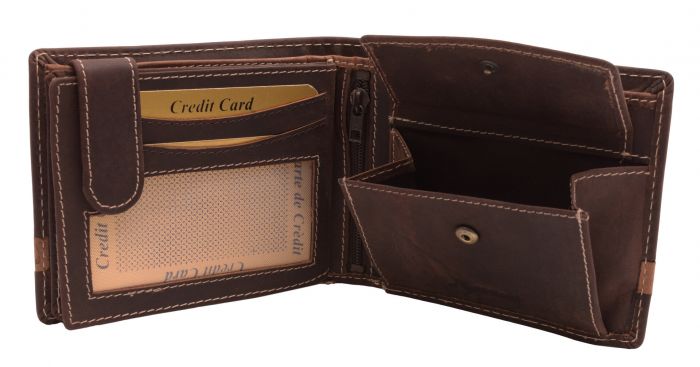 Pánska kožená hnedá peňaženka